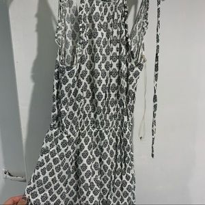 Black and white print romper